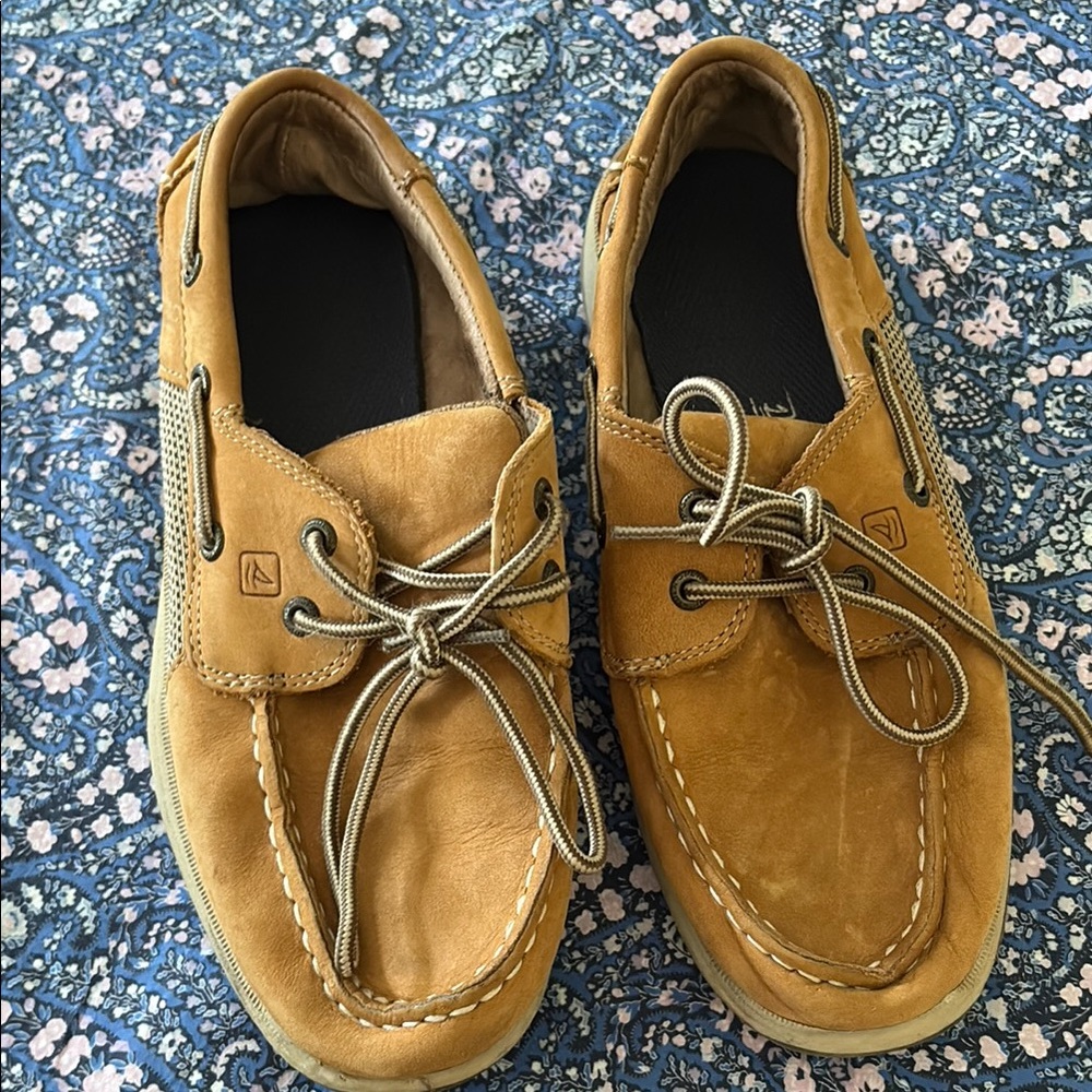 Tan Leather Boat Shoes